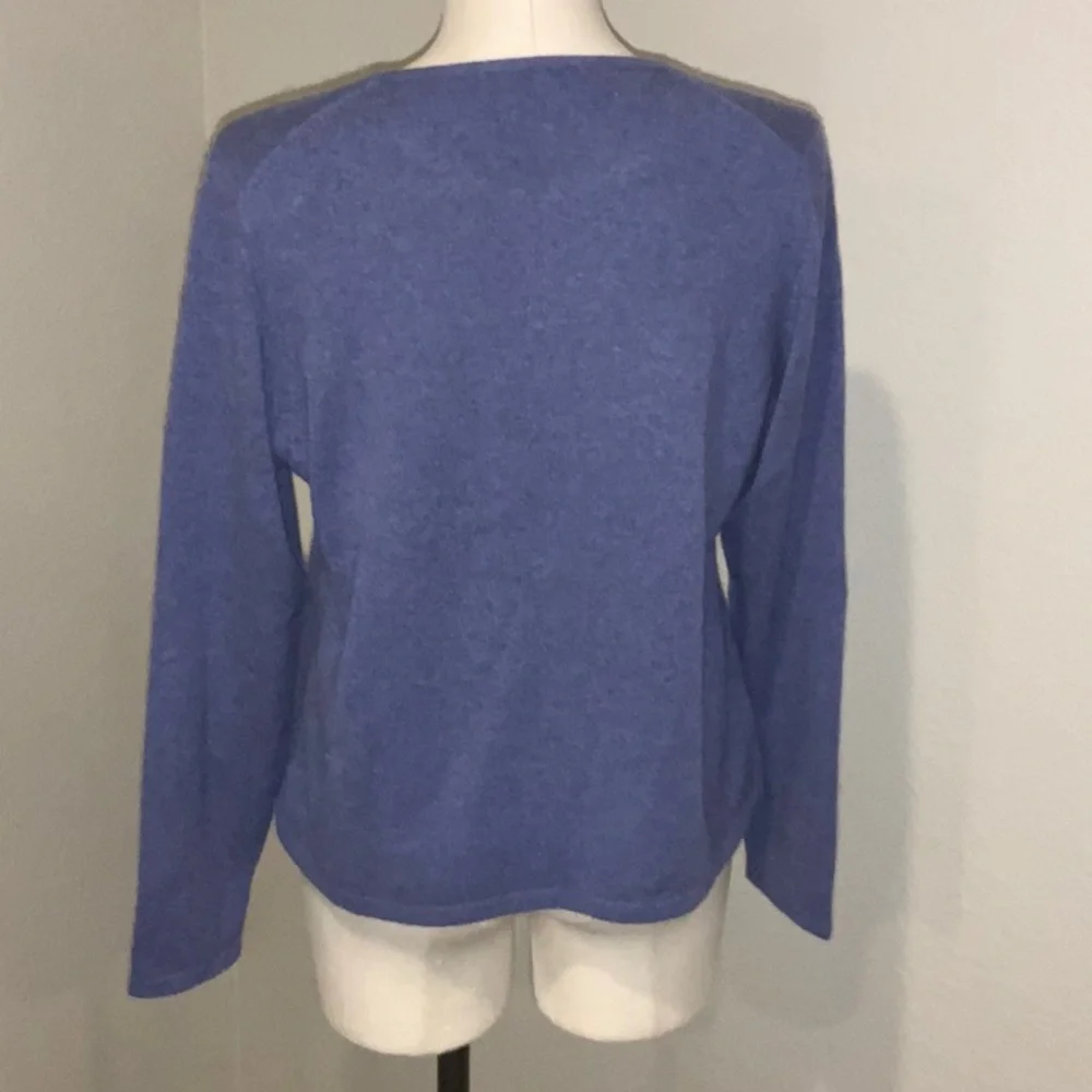 Charter Club 100% Cashmere Blue Long Sleeve Crew Neck Sweater Women’s Large